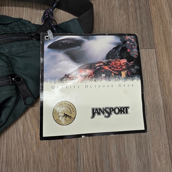 VTG Jansport Fifth Avenue Fanny Pack Belt Bag Forest Green Quality Outdoor Gear - Picture 2 of 12